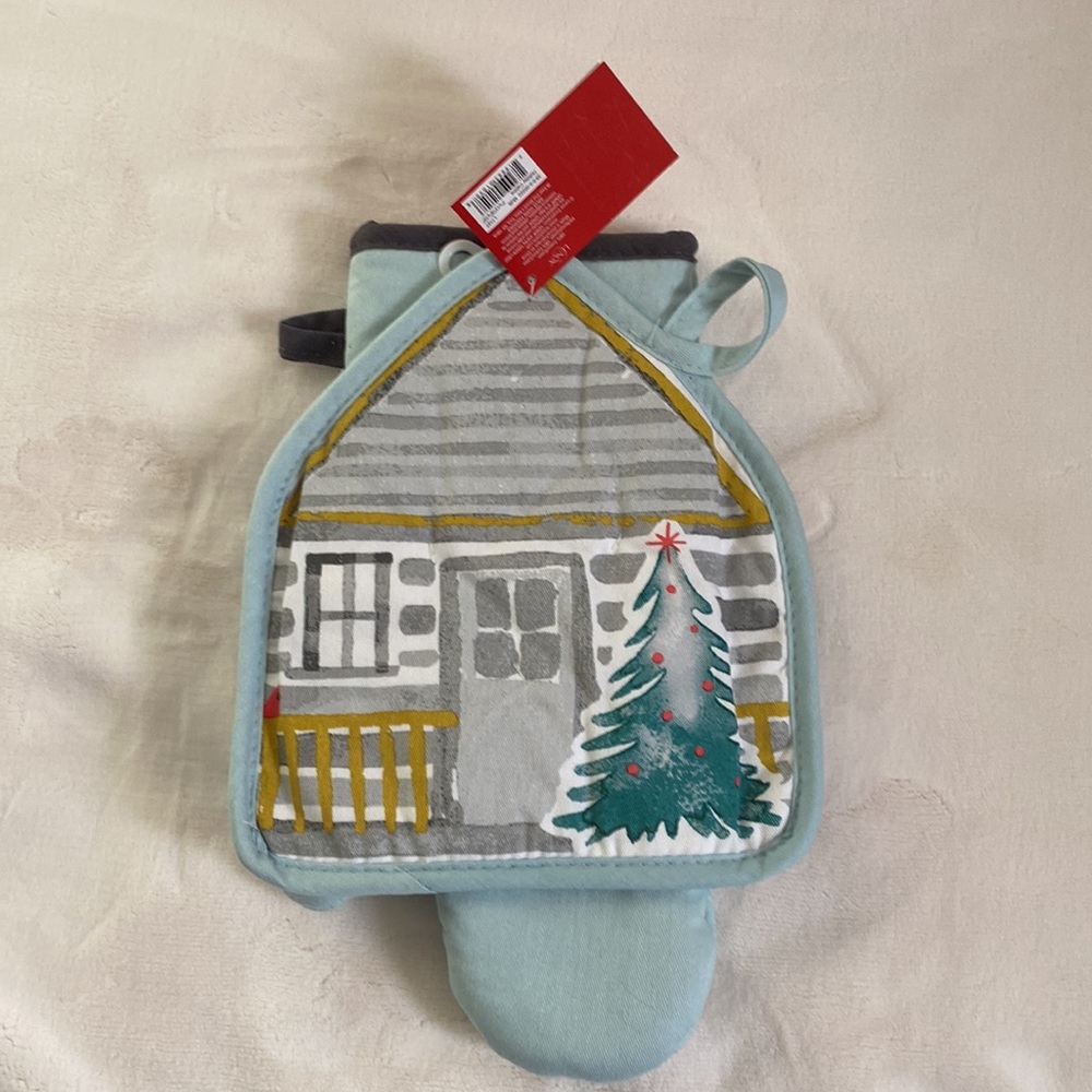 Lenox potholder set. “Holiday Cabin” NWT - Picture 4 of 8